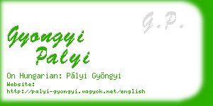 gyongyi palyi business card