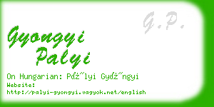 gyongyi palyi business card